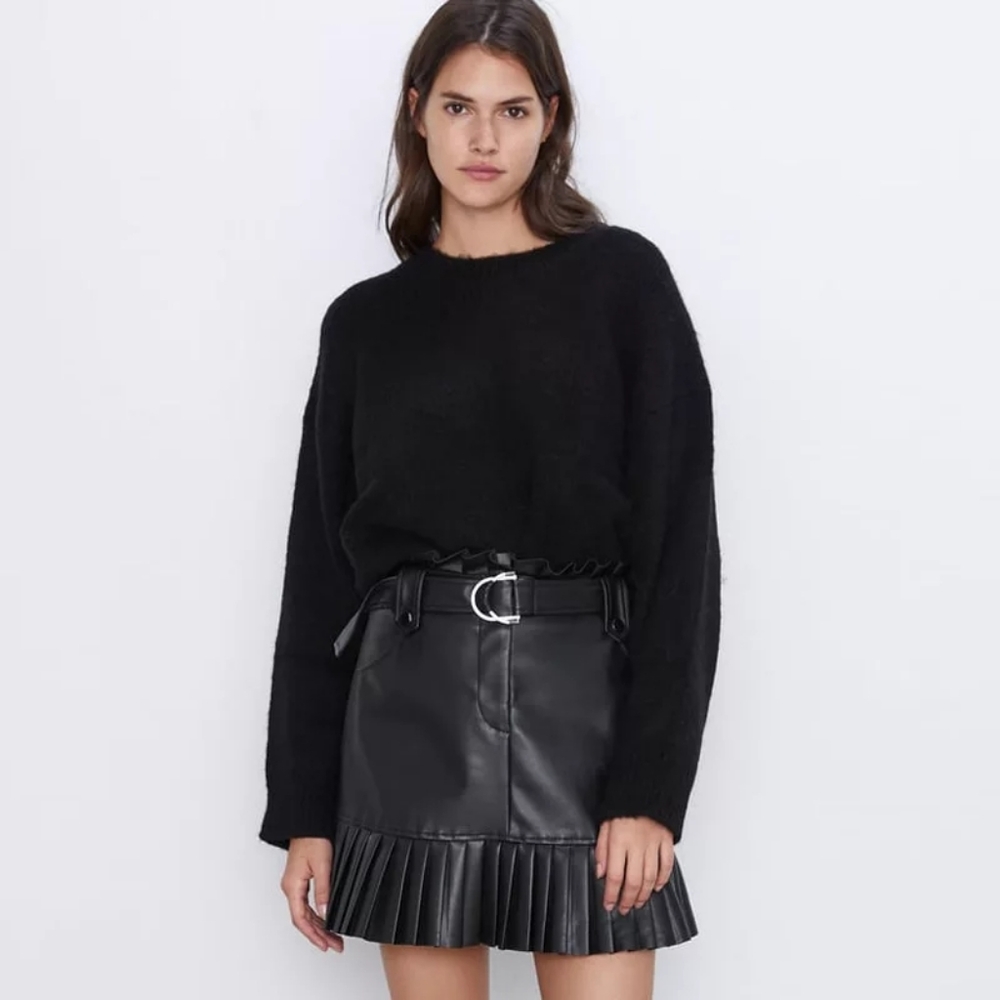 Mini Faux Leather Skirt
